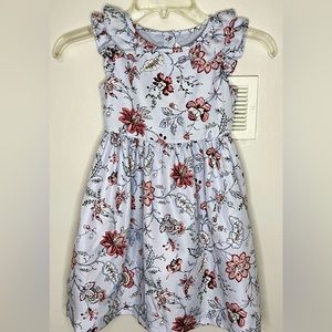 Blue floral Janie and Jack dress. Girls size 4.